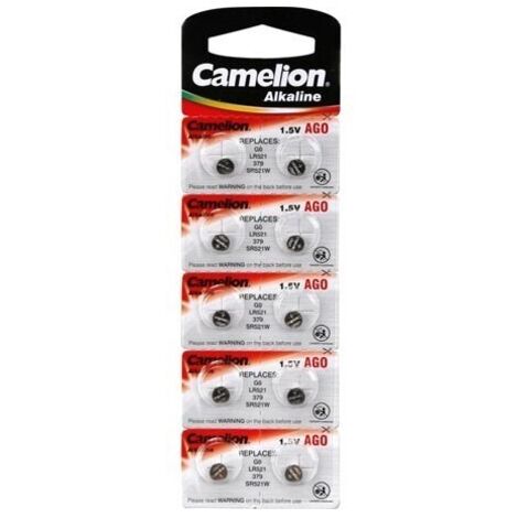 Pile bouton pour montre 1 5v-12mah lr521/ag0 (10 pcs/bl)