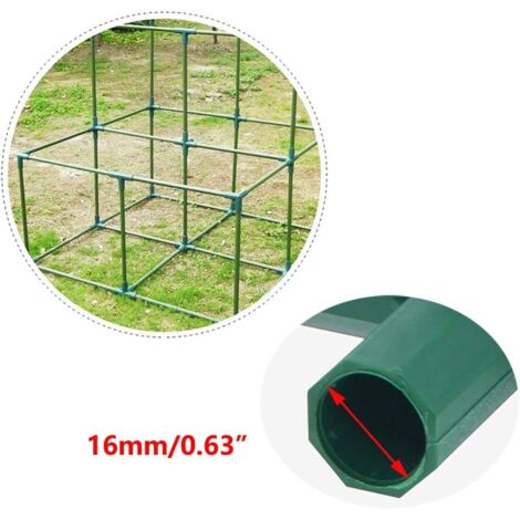 Lot De 50 Clips De Connexion Cadre Jardin 16 Mm – Fixations Solides Pour Serre, Tomates, Plantes Grimpantes, Vert PP
