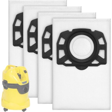 Sacs à Poussière Pour Karcher NT 40/1 Et NT 50/1 Tact (lot De 5) - Tissu Non Tissé Blanc