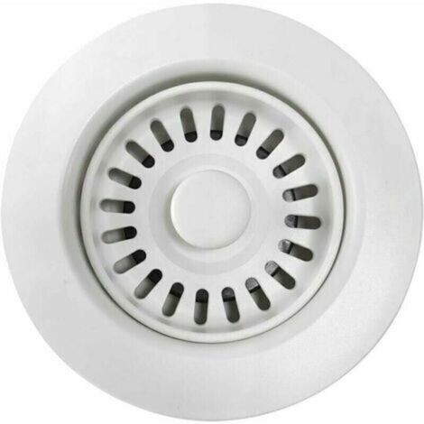 Bonde d'évier cuisine polymère blanc avec filtre amovible – Ø45 mm