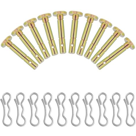 Goupilles de Cisaillement 10 pièces – Acier traité anti-rouille – Compatible Cub Cadet 738-04124A / MTD (1/4)