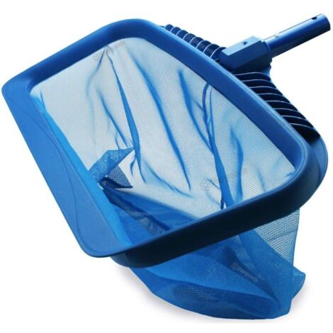 Épuisette de piscine robuste 50,5 cm – mailles fines 27,5 mm, bleue, pour feuilles et gros débris (1/4)