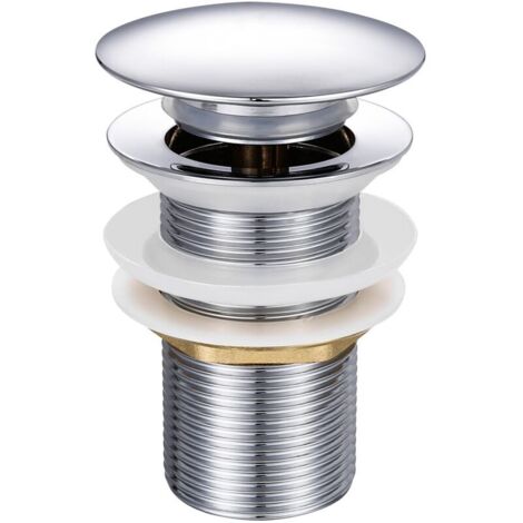 Bonde de Lavabo Pop-up TODOT Chromée G 1-1/4" Sans Trop-plein (1/4)