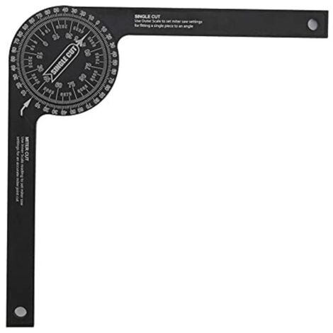 Jauge d'angle 360° pour travail du bois – règle d'angle universelle en aluminium, précision et robustesse (1/4)