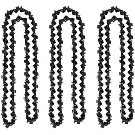 Chaîne de tronçonneuse 50 cm – lot de 3 – pas 0.325" – 76 maillons – épaisseur 1,5 mm (1/4)