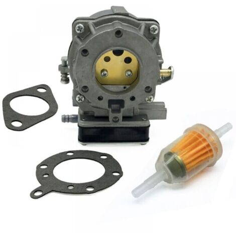 Kit carburateur 693480 pour moteur Briggs & Stratton 42A707 16,5 CV bicylindre, métal, 4 vis (1/4)
