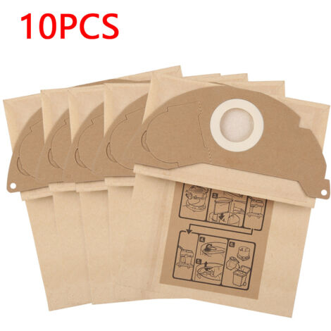 Sacs à poussière en papier pour aspirateur KARCHER WD2250 A2004 A2054 MV2 – 10 pièces, 250x238 mm (1/5)