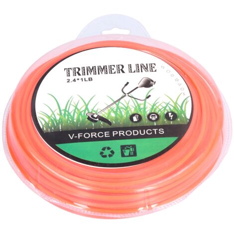 Fil de Tondeuse Thermique Nylon 2,4 mm Rouge – Souple, Résistant et Facile à Installer (1/5)