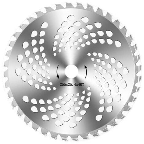Lame de Scie Circulaire 40 Dents en Alliage pour Débroussailleuse – 25,5 cm, Trou 25,4 mm, Lot de 2 (1/5)
