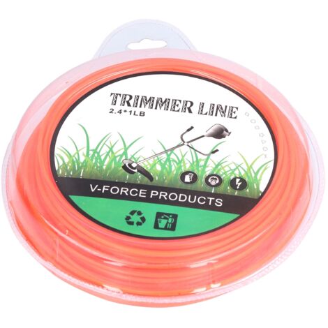 Fil de Remplacement pour Débroussailleuse Nylon 2,4 mm Rouge - Souple, Résistant et Facile à Installer (1/5)