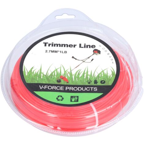 Fil de Tondeuse Thermique Nylon Rouge Ø2,7 mm – Souple, Résistant et Facile à Installer (1/5)