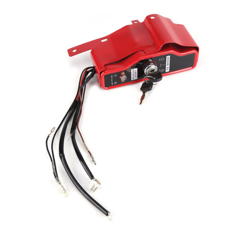 Interrupteur de démarrage électrique + 2 clés pour moteur GX340 GX390 11-16 CV en fer rouge/noir (1/5)