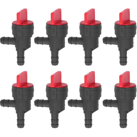 Robinet d'arrêt carburant 1/4" ABS droit 90° - pack de 8 pièces compatibles Stens Oregon MTD Cub Cadet (1/5)