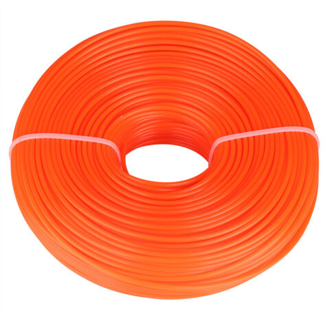 Fil de débroussailleuse nylon rond 3 mm orange – 120 m – Résistant et facile à installer (1/5)