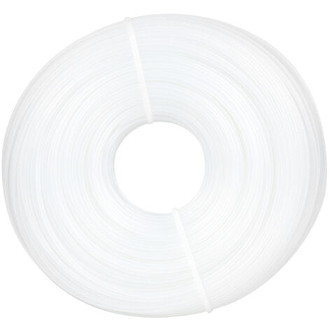 Fil de Tondeuse Nylon Blanc 2,4 mm x 90 m – Résistant et Universel pour Débroussailleuse Thermique (1/5)