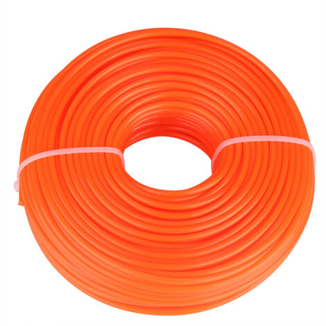 Fil de débroussailleuse nylon rond 3 mm orange – 50 m – Résistant et facile à installer (1/5)
