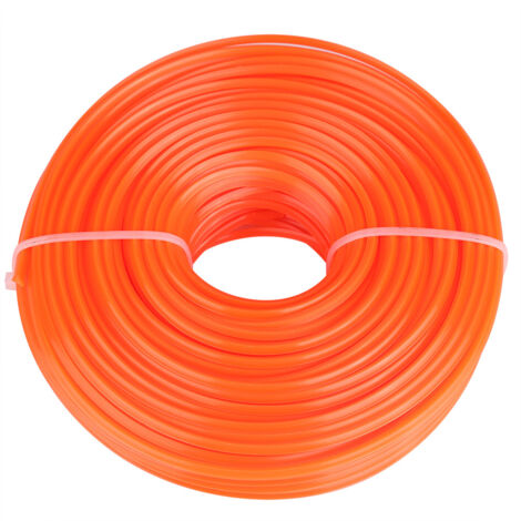 Fil de débroussailleuse carré en nylon 3 mm, orange, 50 m – Résistant et facile à installer (1/5)