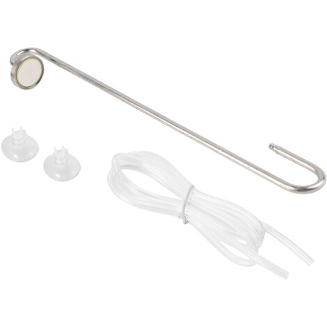 Diffuseur CO2 aquarium en acier inoxydable 304 miroir, forme U 35 cm, avec tuyau et ventouses (1/5)