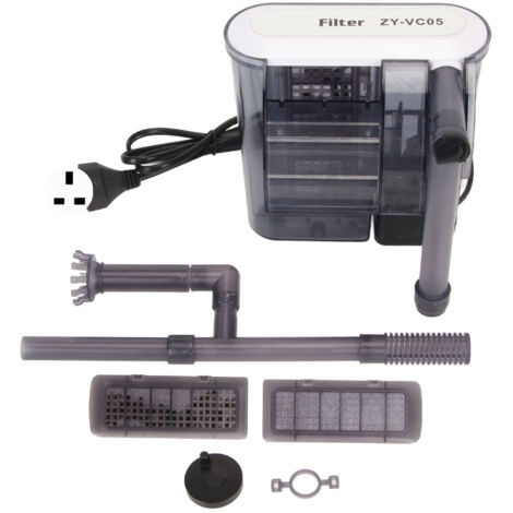 Filtre Aquarium Externe avec Écumeur de Surface et Débit Réglable – PVC, 400 L/h, pour Bac ≤50 cm (1/5)