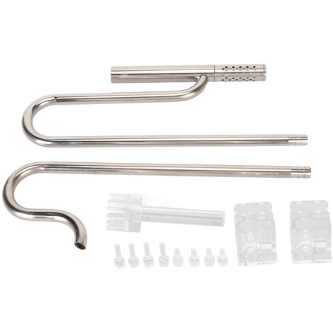 Kit tuyaux entrée/sortie réglable en inox 304 avec skimmer de surface pour aquarium – 16 mm, hauteur 35 cm (1/5)