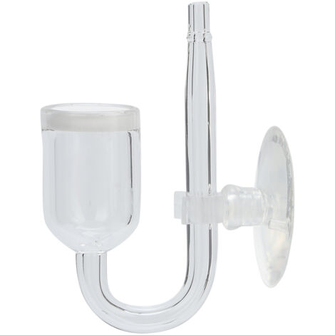 Diffuseur CO2 pour aquarium en verre transparent 6x3 cm avec ventouse (1/5)