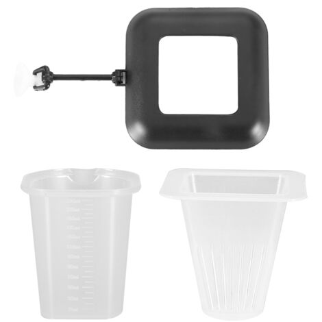 Distributeur de vers rouges pour aquarium en plastique avec ventouse – 6,3 cm – Noir et blanc (1/5)