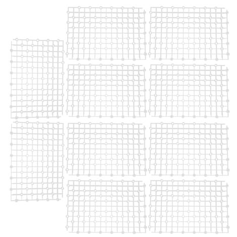 Plaque de Filtre pour Aquarium en Plastique – 10 Pièces 26x17,8 cm – Blanc/Transparent/Noir (1/5)