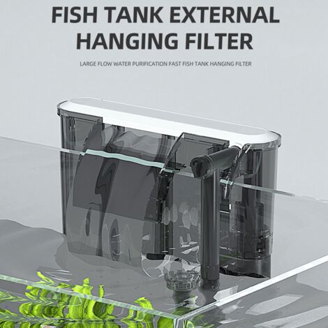 Filtre Externe pour Aquarium à Accrocher – PVC – 6 W – 600 L/h – Dégraisseur Intégré – Silencieux (1/5)