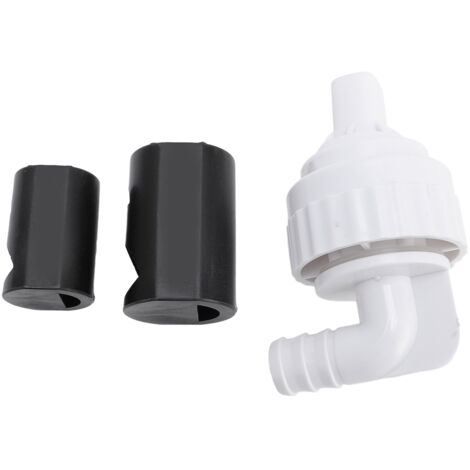 Kit Raccord Sortie Eau Aquarium Anti-Retour en Plastique Blanc – 13,8/20/25 mm (1/5)