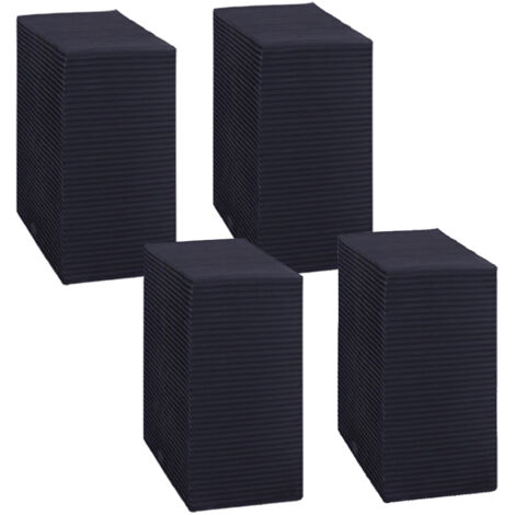 Cubes de Filtration à Charbon Actif pour Aquarium – 4 Pièces, Format 10x10x5 cm, Nid d’Abeille, Désodorisant (1/5)