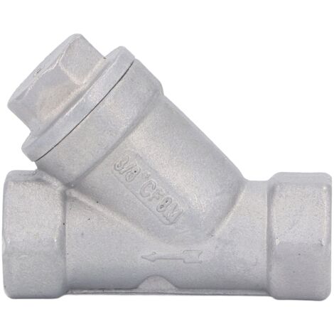 Filtre en Y inox 304 fileté femelle 3/8" DN10 pour eau, huile, gaz (1/5)