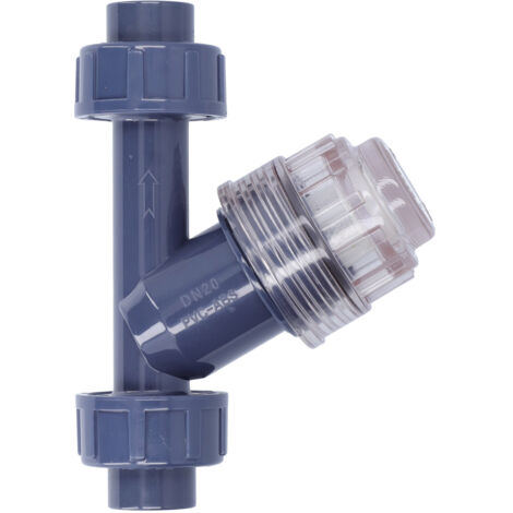 Filtre en Y PVC/ABS 25 mm pour irrigation, aquarium et traitement d'eau – faible résistance, nettoyage facile (1/5)