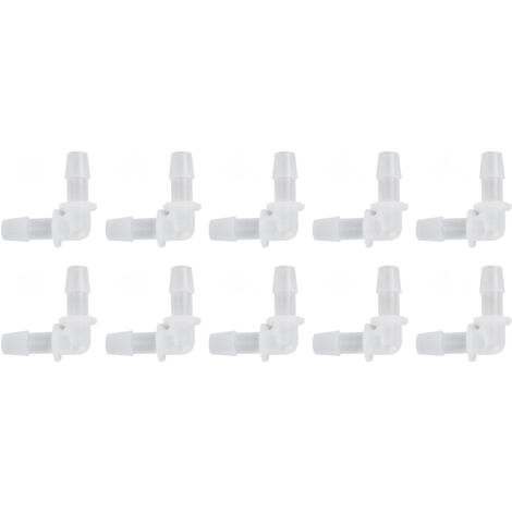 Raccord Coudé 90° en PE 9,5 mm – Lot de 10 Pièces pour Tuyaux Silicone et Pompe (1/5)