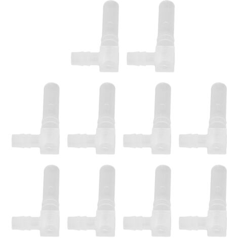 Raccord Coudé Barb 90° PP Réducteur 8x10 mm Lot de 10 Pièces pour Aquarium et Laboratoire (1/5)