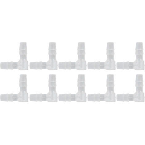 Raccord coudé 90° en PE pour tuyau 6 mm – Lot de 10 pièces sans odeur et résistant (1/5)