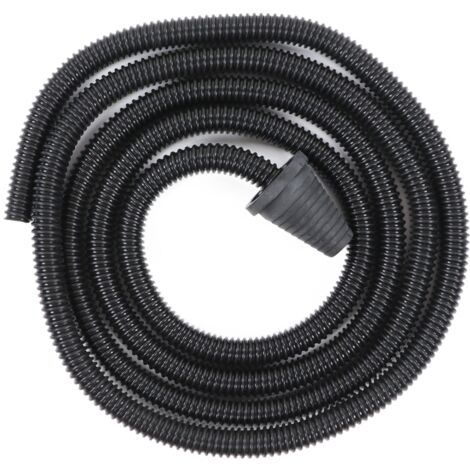 Tuyau d'aspiration flexible en caoutchouc noir 4 m avec raccord pour meuleuse murale