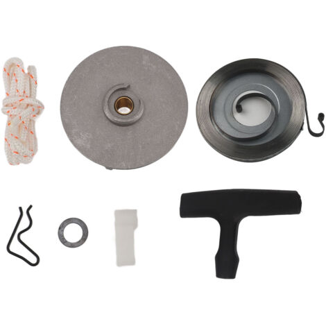 Kit de réparation démarreur tronçonneuse TS350 038 041 MS380 MS381 - Ressort, poupée, cordon en aluminium et ABS - Installation facile - 7 pièces (1/5)