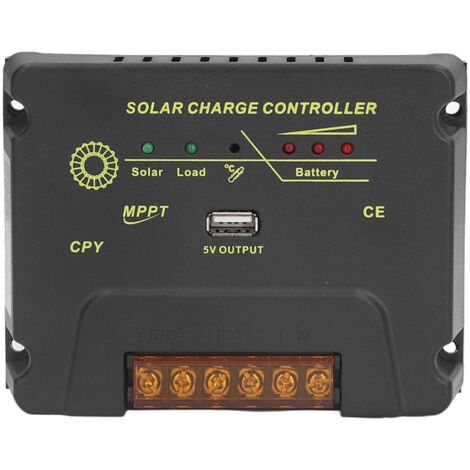 [Contrôleur de Charge Solaire] [MPPT] Règlement MCU 12V/24V 20A pour Panneaux Photovoltaïques ABS avec Sortie USB 5V