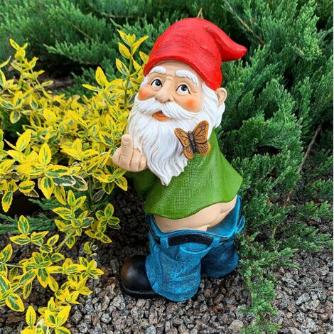 Décoration de jardin de Noël en résine - 1 x statue animale pour pelouse et extérieur - Parfait pour les fêtes et cadeaux - Matériau durable résistant aux intempéries (1/4)