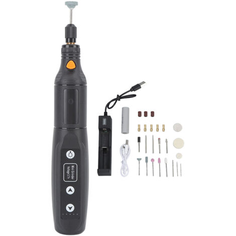 Outil Rotatif sans Fil Mini 3.7V avec 5 Vitesses, 24 Accessoires, 18650 Lithium 2000mAh, USB Charge - Grinder Electrique Polissage Sculpture Multimatériaux (1/5)