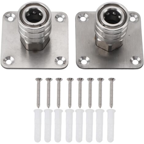 Support mural pour lance mousse et buse haute pression, 2 pièces en acier inoxydable, fixation rapide 1/4", kit de montage inclus. (1/5)