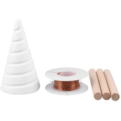 Kit Jardinage Électroculture - Bobine Cuivre Fibonacci + 3 Piquets Bois