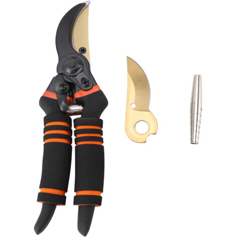 Sécateur de Jardin Sécateur à Main - Lame SK5 Ultra Tranchante Anti-Rouille, Design Ergonomique, Cadenas de Sécurité, Idéal pour Fleurs et Arbustes (Modèle 22cm) (1/5)