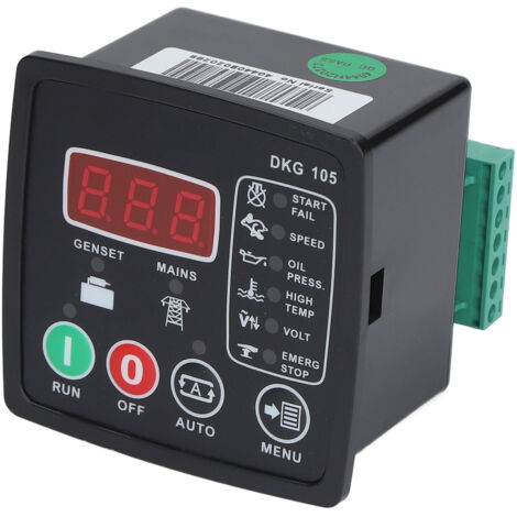Contrôleur de Générateur Diesel - Module de Panneau de Contrôle Automatique Démarrage/Arrêt pour Moteurs Diesel et Essence - ABS V0 110°C - 8x8x7cm - 277V (1/5)