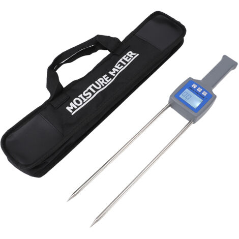 [Testeur d'Humidité Bois] Humidimètre Numérique Professionnel avec Sonde en Acier Inoxydable 11" (280mm), écran LCD Rétroéclairé 4 Digits, pour Bois de Chauffage, Menuiserie, Meubles