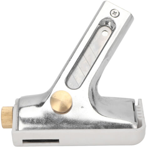 Couteau de poussée pour finition de coin manuel en alliage d'aluminium pour revêtement de sol PVC et caoutchouc commercial, ajustable en profondeur et hauteur (1/5)