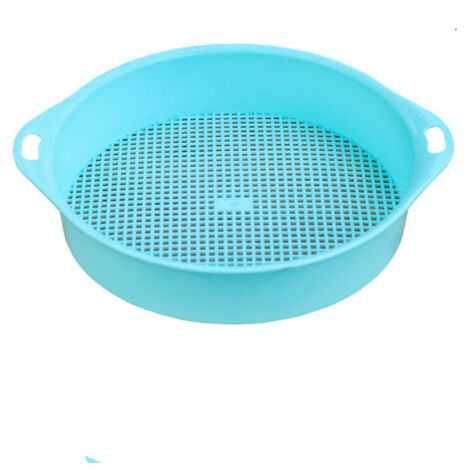 Tamis à Terre Portable 3mm, Tamis de Jardin en PP Bleu, Crible à Sol avec Trou Tetragonum, Filtre pour Terre et Pierres, Légère et Durable, Poids 200g, Outil de Jardinage 1 Pièce (1/4)