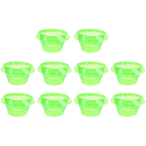 Collier Anti-limaces PP - 10Pcs de Protections Transparentes Vertes pour Plantes et Semis - Collier de Jardin Rigide et Léger pour Usage Domestique et Professionnel