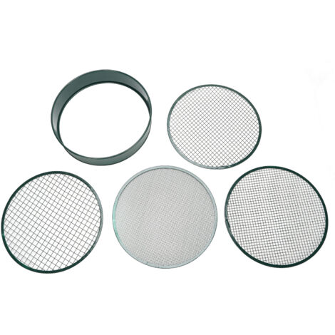 Tamiseur de Jardin en Acier 304 avec 4 Grilles Interchangeables 3/6/9/12mm Ø30.5cm Vert (1/5)
