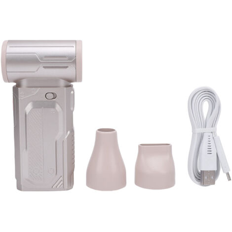 Ventilateur Turbine Turbochargé 130000RPM Portable Type-C, Or ABS 124x63x35mm (Avec 2 Embouts & Câble) (1/5)
